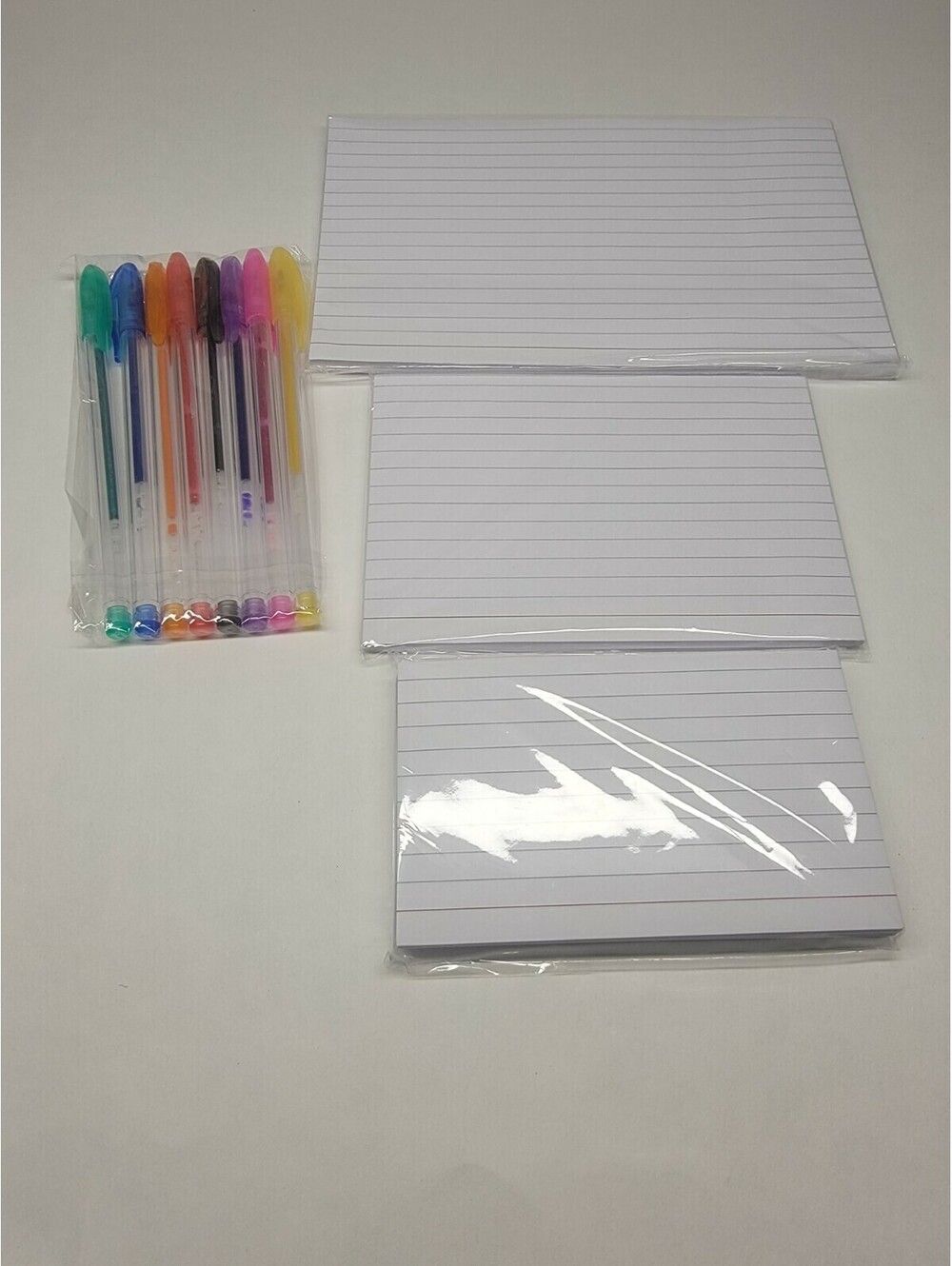 3 size index cards pens with colorful pens drawing art